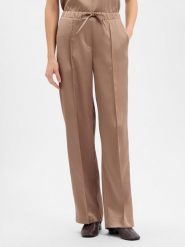 Opus Damskie spodnie do biegania - Melane cosmic Kobiety Sztuczne włókno beżowy|różowy|złoty jednolity, 38. Brązowe spodnie materiałowe damskie Opus, bez wzorów, z satyny. Za 449.95 zł.