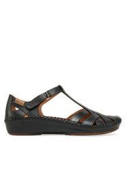 Pikolinos Sandały 655-0732St Czarny. Czarne sandały damskie Pikolinos, bez wzorów, ze skóry, bez obcasa, na płaskiej podeszwie, bez zapięcia. Za 519.99 zł.