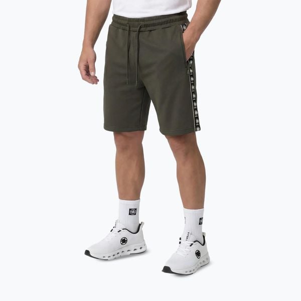 Spodenki męskie Pitbull Track Powers. Zielone szorty męskie PITBULL, l, bez wzorów, z elastanu. Za 149.99 zł.