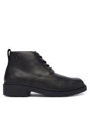 Calvin Klein Botki Dress Lug Desert Boot Lth YM0YM01427 Czarny. Czarne botki męskie Calvin Klein, bez wzorów, ze skóry, bez zapięcia. Za 679.99 zł.