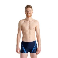 Szorty Kąpielowe Arena Swim Short Graphic. Niebieskie kąpielówki męskie Arena, m, bez wzorów, do pływania. Za 104.99 zł.