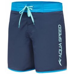 Spodenki kąpielowe męskie Aqua Speed Evan. Niebieskie kąpielówki męskie Aqua-Speed, m, bez wzorów. Za 79.99 zł.