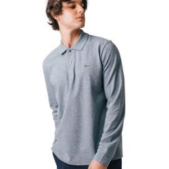 Koszulka męska Lacoste Polo. Szare koszulki polo męskie Lacoste, m, bez wzorów, z bawełny, eleganckie, bez ramiączek. Za 317.00 zł.