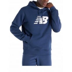 Bluza na co dzień męska NEW BALANCE ciepła z kapturem. Niebieskie bluzy męskie New Balance, m, bez wzorów, z kapturem. Za 279.00 zł.