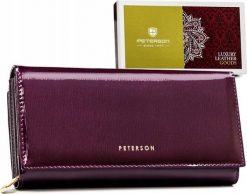 Peterson Pojemny, Skórzany Portfel Damski Z Systemem Rfid. Portfele damskie Peterson, bez wzorów. Za 241.82 zł.