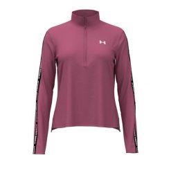 Bluza damska Under Armour Tech Wordmark Tape. Czarne bluzy sportowe damskie Under Armour, bez wzorów, z materiału, na fitness i siłownię. Za 258.50 zł.