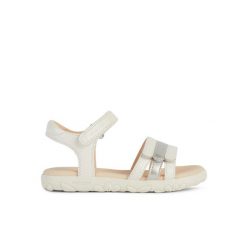 Sandały dla dziewczynki Geox Haiti. Białe sandały dziewczęce Converse, z gumy, bez zapięcia. Za 221.00 zł.