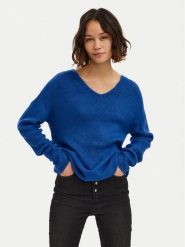 Vero Moda Sweter Crewlefile 10233357 Niebieski Loose Fit. Niebieskie swetry damskie Vero Moda, xl, bez wzorów, z syntetyku, bez kołnierzyka, bez ramiączek, bez kaptura. Za 99.99 zł.