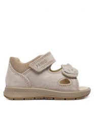 Primigi Sandały 1365511 M Beżowy. Brązowe sandały chłopięce Primigi, ze skóry, bez zapięcia. Za 209.99 zł.