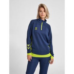 Top treningowy dla kobiet Hummel hmlLEAD. Niebieskie bluzy sportowe damskie Hummel, s, bez wzorów, bez kaptura, do piłki nożnej. W wyprzedaży za 159.00 zł.