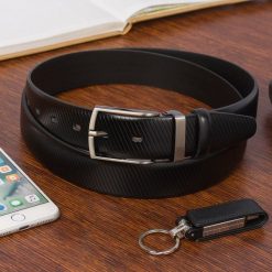 Pasek męski skórzany premium 3,5 cm skóra licowa Beltimore czarny E42 : Kolory - brązowy, beżowy, Rozmiar pasków - r.120-135 cm. Brązowe paski damskie bez wzorów, ze skóry, klasyczne. Za 59.99 zł.