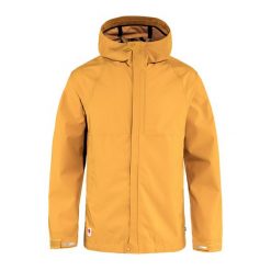 Kurtka przeciwdeszczowa męska Fjällräven HC Hydratic Trail. Żółte kurtki męskie Fjällräven, na lato, l, bez wzorów, z materiału. Za 1,553.05 zł.