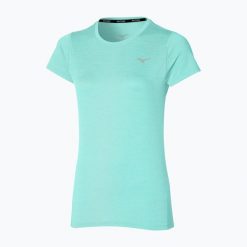 Koszulka do biegania damska Mizuno Impulse Core Tee. Zielone koszulki sportowe damskie Mizuno, s, bez wzorów, z materiału, bez kołnierzyka, bez ramiączek, do biegania. Za 57.99 zł.