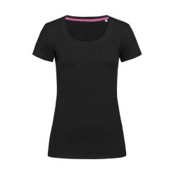 Rozciągliwa Koszulka Dla Kobiet. Czarne koszulki sportowe damskie Stedman, xl, bez wzorów, bez kołnierzyka, bez ramiączek, trekkingowe. Za 70.99 zł.