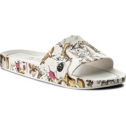 Klapki MELISSA - Beach Slide 3DB Rainbo 32389 White/Beige/Pink 53299. Białe klapki damskie Melissa, z materiału. W wyprzedaży za 199.00 zł.