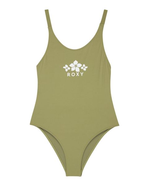 Jednoczęściowy strój kąpielowy dla Dziewczynki SOLID ACTIVE. Fioletowe stroje kąpielowe dla dziewczynek Roxy, bez wzorów, z elastanu. Za 169.99 zł.