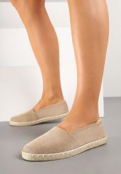 Ciemnobeżowe Espadryle Vices na Podeszwie z Plecionki Sesaniela. Brązowe espadryle damskie Born2be, bez wzorów, z jeansu, boho, bez obcasa, na obcasie, bez zapięcia. Za 59.99 zł.
