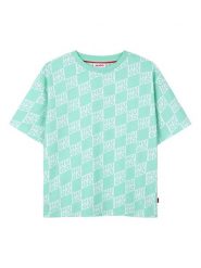 HUGO T-Shirt G01022 S Zielony Loose Fit. Zielone t-shirty dla chłopców Hugo, bez wzorów, z bawełny, bez ramiączek. Za 239.99 zł.