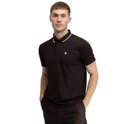 Męska golfowa koszulka polo pique Siroko Pinehurst Dark Brown. Brązowe koszulki polo męskie SIROKO, m, bez wzorów, prążkowane, sportowe, bez ramiączek. Za 135.00 zł.