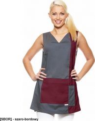 R.E.I.S. TNDUO - TUNIKA DAMSKA dla sprzątaczek hotelarska 46/48. Tuniki damskie R.E.I.S., s, bez wzorów, bez kołnierzyka, bez ramiączek. Za 128.50 zł.