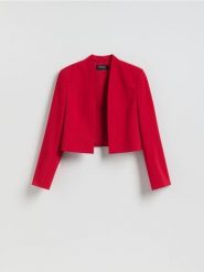 Krótka marynarka - czerwony. Czerwone żakiety damskie Reserved, l, bez wzorów, z tkaniny. Za 169.99 zł.