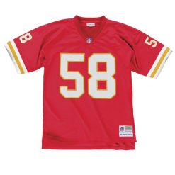 Koszulka Legacy Kansas City Chiefs. Czerwone koszulki sportowe męskie Mitchell & Ness, bez wzorów, bez kołnierzyka, bez ramiączek, do piłki nożnej. Za 676.50 zł.