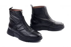 Wonders A-4425 negro, botki damskie. Czarne botki damskie Wonders, ze skóry, klasyczne, bez obcasa, bez zapięcia. Za 769.90 zł.