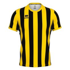 Koszulka Errea Strip. Czarne koszulki sportowe męskie ERREA, l, bez wzorów, bez kołnierzyka, bez ramiączek, do piłki nożnej. Za 242.50 zł.