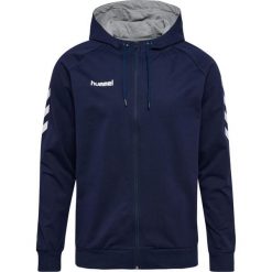 Bluza z kapturem sportowa męska Hummel Go Cotton Zip Hoodie. Białe bluzy męskie Hummel, m, bez wzorów, z kapturem. Za 98.00 zł.