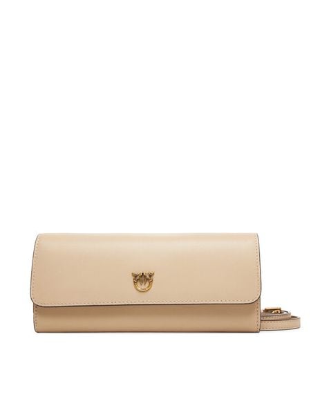 PINKO Torebka Love Tiny Brids Wallet C AI 25-26 PCPL 103765 A0F1 Beżowy. Brązowe listonoszki damskie Pinko, bez wzorów, ze skóry, bez dodatków. Za 879.99 zł.