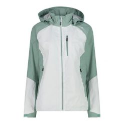 Damska kurtka narciarska z kapturem CMP. Białe kurtki sportowe damskie CMP, na zimę, bez wzorów, z kapturem, narciarskie. Za 367.45 zł.