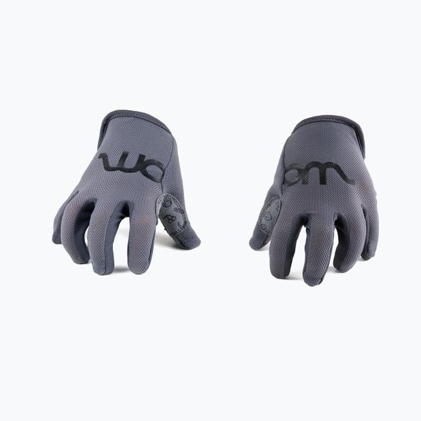 Rękawiczki rowerowe dziecięce woom Tens grey. Szare rękawiczki dziecięce WOOM, bez wzorów, z bawełny. Za 94.99 zł.
