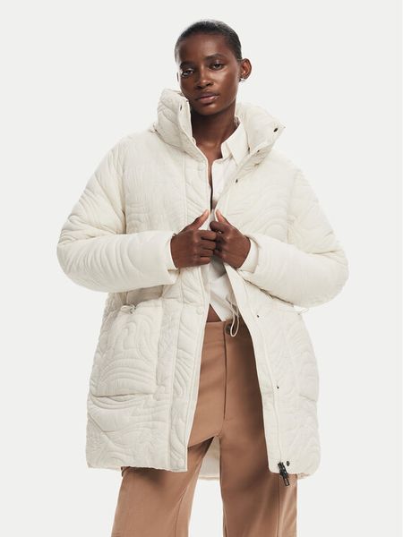 Desigual Kurtka zimowa Aarhus 24WWEWAC Écru Regular Fit. Kurtki damskie Desigual, na zimę, m, bez wzorów, z syntetyku, bez kaptura. Za 479.99 zł.