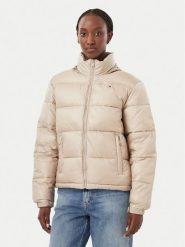 Tommy Jeans Kurtka zimowa DW0DW21619 Beżowy ciemny Relaxed Fit. Brązowe kurtki damskie Tommy Jeans, na zimę, xs, bez wzorów, z jeansu, bez kaptura. Za 849.99 zł.