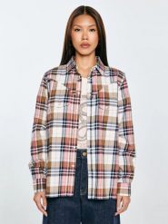 Koszula damska flanelowa w kratę z kolekcji Authentic różowa Nonu 000. Czerwone koszule damskie Big Star, l, z aplikacjami, z bawełny, z asymetrycznym kołnierzem, bez ramiączek. Za 229.99 zł.