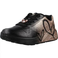 Buty SKECHERS UNO LITE - HEARTDUST FOREVER Czarny. Czarne obuwie sportowe damskie Skechers, bez wzorów, z syntetyku, na fitness i siłownię. Za 283.99 zł.