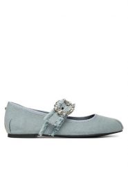 Buffalo Baleriny Daphne Glam 1620028 Niebieski. Niebieskie baleriny damskie Buffalo, bez wzorów, z materiału, bez obcasa. Za 169.99 zł.