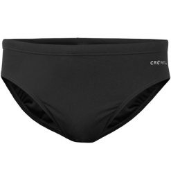 Kąpielówki pływackie męskie Crowell Lino czarne. Czarne kąpielówki męskie CROWELL, m, bez wzorów, z lycry, krótkie, do pływania. Za 38.99 zł.