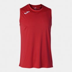 Koszulka do koszykówki dla chłopców Joma Combi basket. Czerwone t-shirty dla chłopców Joma, bez wzorów, z materiału, bez ramiączek. Za 137.00 zł.