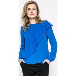 Pepe Jeans - Bluzka Leonarda. Niebieskie bluzki damskie Pepe Jeans, z jeansu, casualowe, z okrągłym kołnierzem. W wyprzedaży za 199.90 zł.