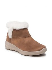 Skechers Botki Endeavor 144013/CSNT Brązowy. Brązowe botki damskie Skechers, z materiału, bez obcasa, na płaskiej podeszwie, bez zapięcia. Za 285.59 zł.