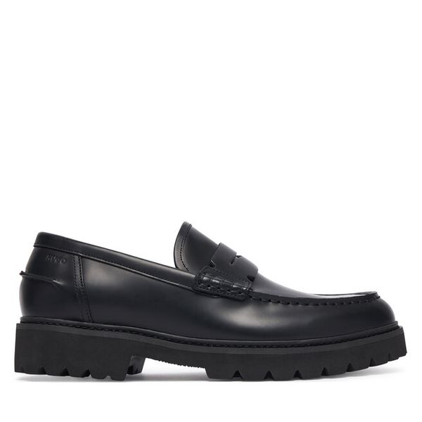 Loafersy HUGO. Czarne mokasyny męskie Hugo. Za 687.99 zł.