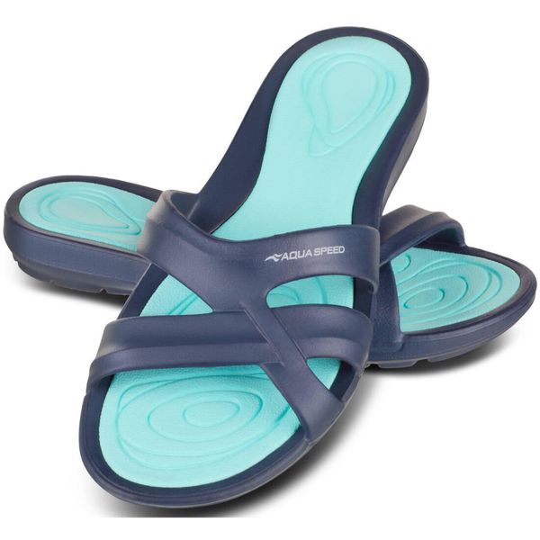 Klapki basenowe damskie PANAMA. Zielone klapki damskie Aqua-Speed, bez wzorów. Za 63.90 zł.