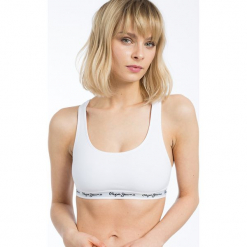 Pepe Jeans - Biustonosz Dixie. Szare biustonosze Pepe Jeans, z bawełny. W wyprzedaży za 84.90 zł.