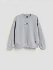 Bluza FIFA World Cup - jasnoszary. Szare bluzy męskie Reserved, l, bez wzorów, z bawełny, bez kaptura. Za 139.99 zł.