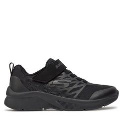 Sneakersy Skechers. Czarne półbuty chłopięce Skechers, bez wzorów, bez zapięcia. Za 169.99 zł.