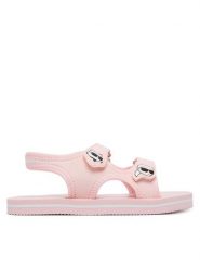 KARL LAGERFELD Sandały Z31183 S Różowy. Czerwone sandały dziewczęce KARL LAGERFELD, bez zapięcia. Za 231.99 zł.