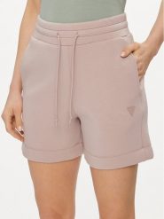 Guess Szorty sportowe Elly V2YD10 K7UW2 Beżowy Relaxed Fit. Brązowe szorty sportowe damskie Guess, s, z aplikacjami, z wiskozy, sportowe. Za 129.99 zł.