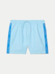 Calvin Klein Swimwear Szorty kąpielowe KV0KV00042 Błękitny Regular Fit. Niebieskie kąpielówki dla chłopców Calvin Klein Swimwear, bez wzorów, z syntetyku. Za 259.99 zł.