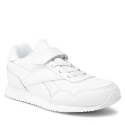 Sneakersy Reebok Classic. Białe półbuty dziewczęce Reebok Classic, bez wzorów, bez zapięcia. Za 99.99 zł.